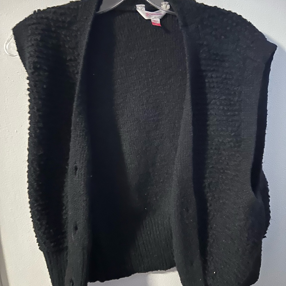 No Boundaries Black Textured Cardigan